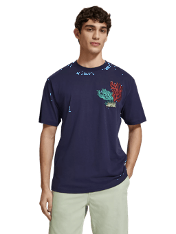 Scotch & Soda Embroidered short-sleeved T-shirt MDL-CRP