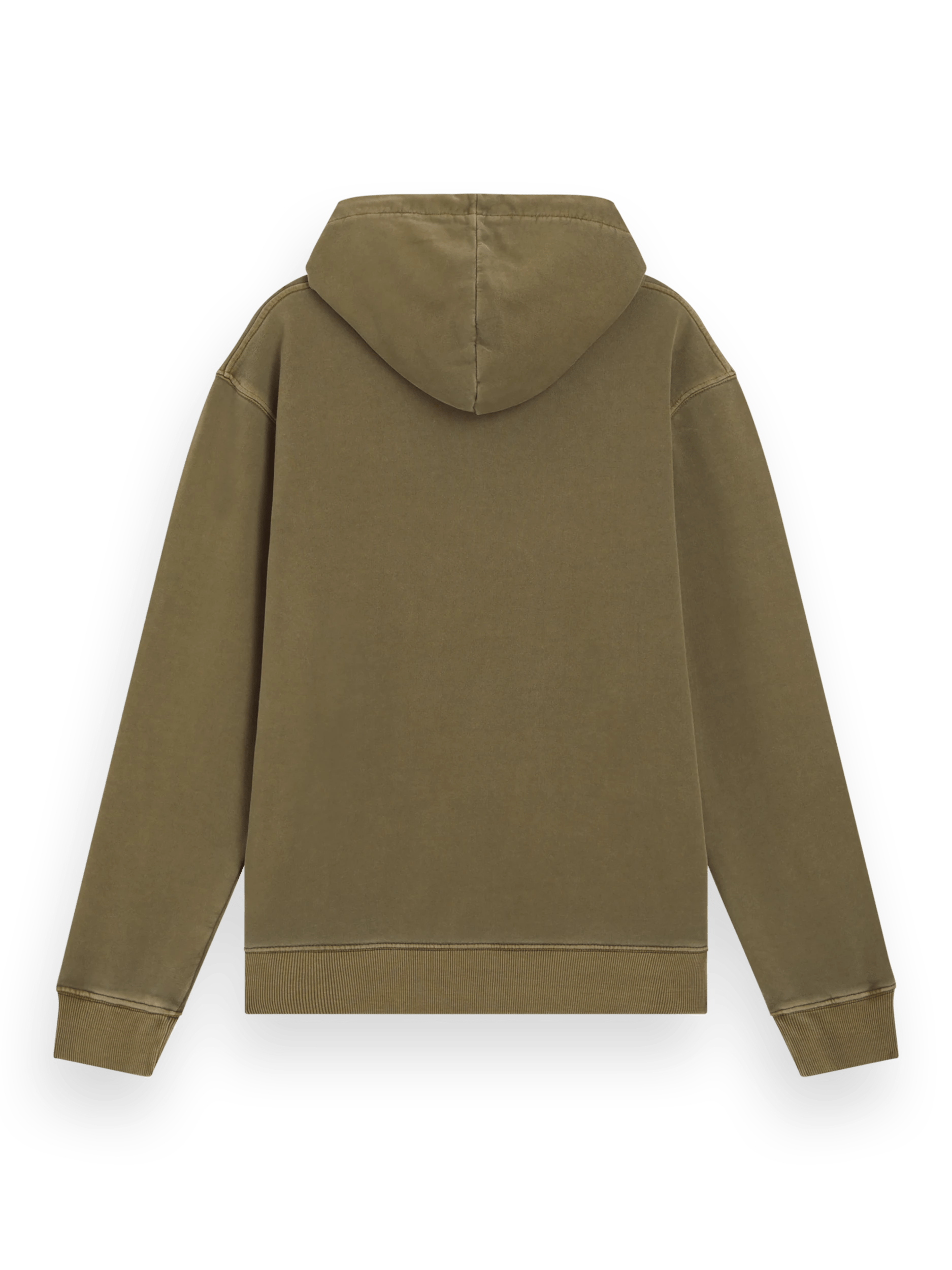 Scotch & Soda Garment-dyed logo hoodie BCK
