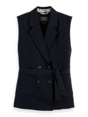 Scotch & Soda Belted double-breasted gilet NHD-CRP