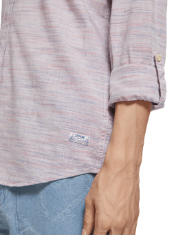 Scotch & Soda Melange buttoned shirt with sleeve adjustment MDL-DTL1