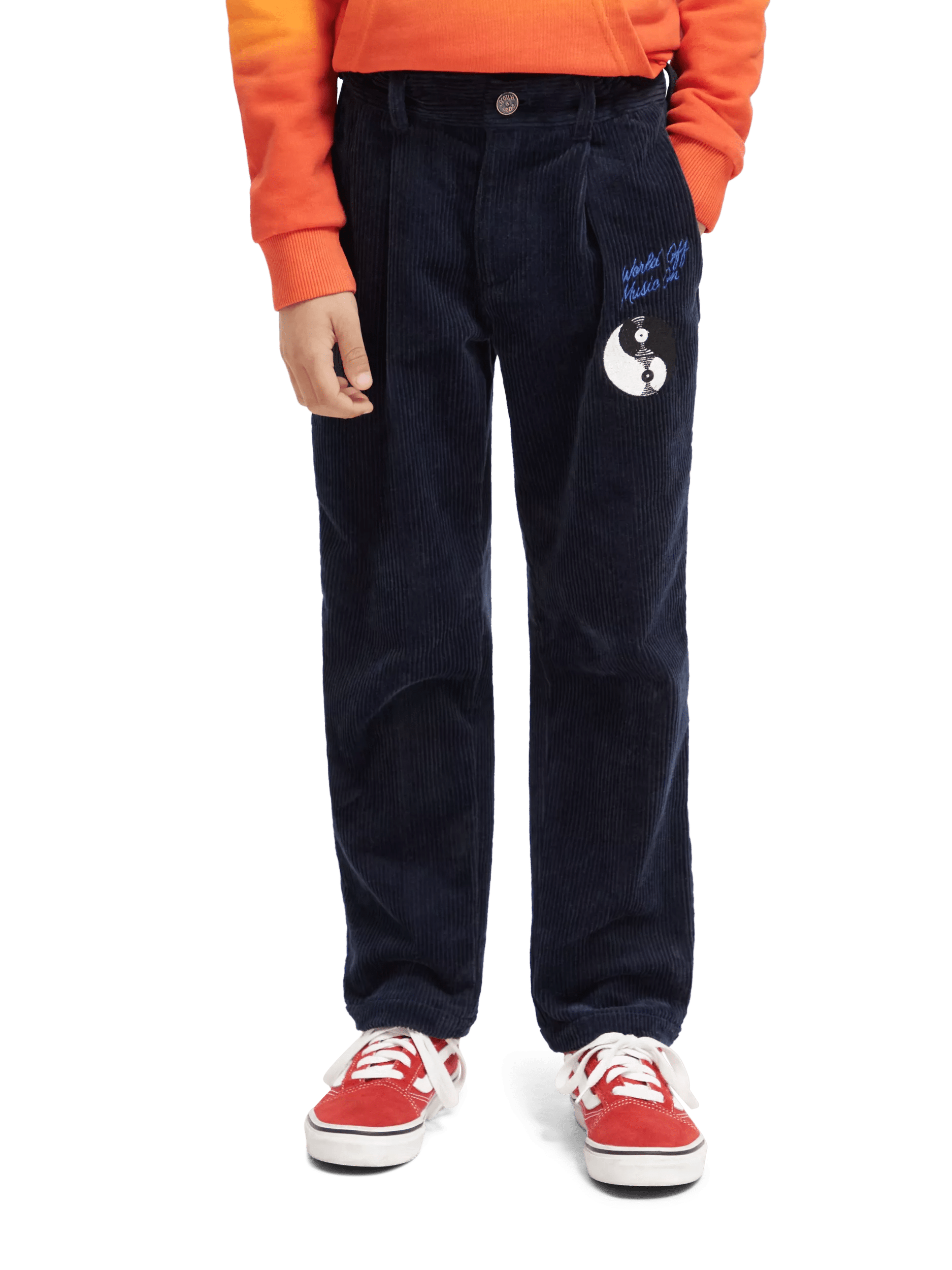 Scotch & Soda Loose tapered fit corduroy pants in Organic Cotton NHD-CRP