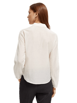 Scotch & Soda Lichtgewicht blouse met biezen MDL-BCK