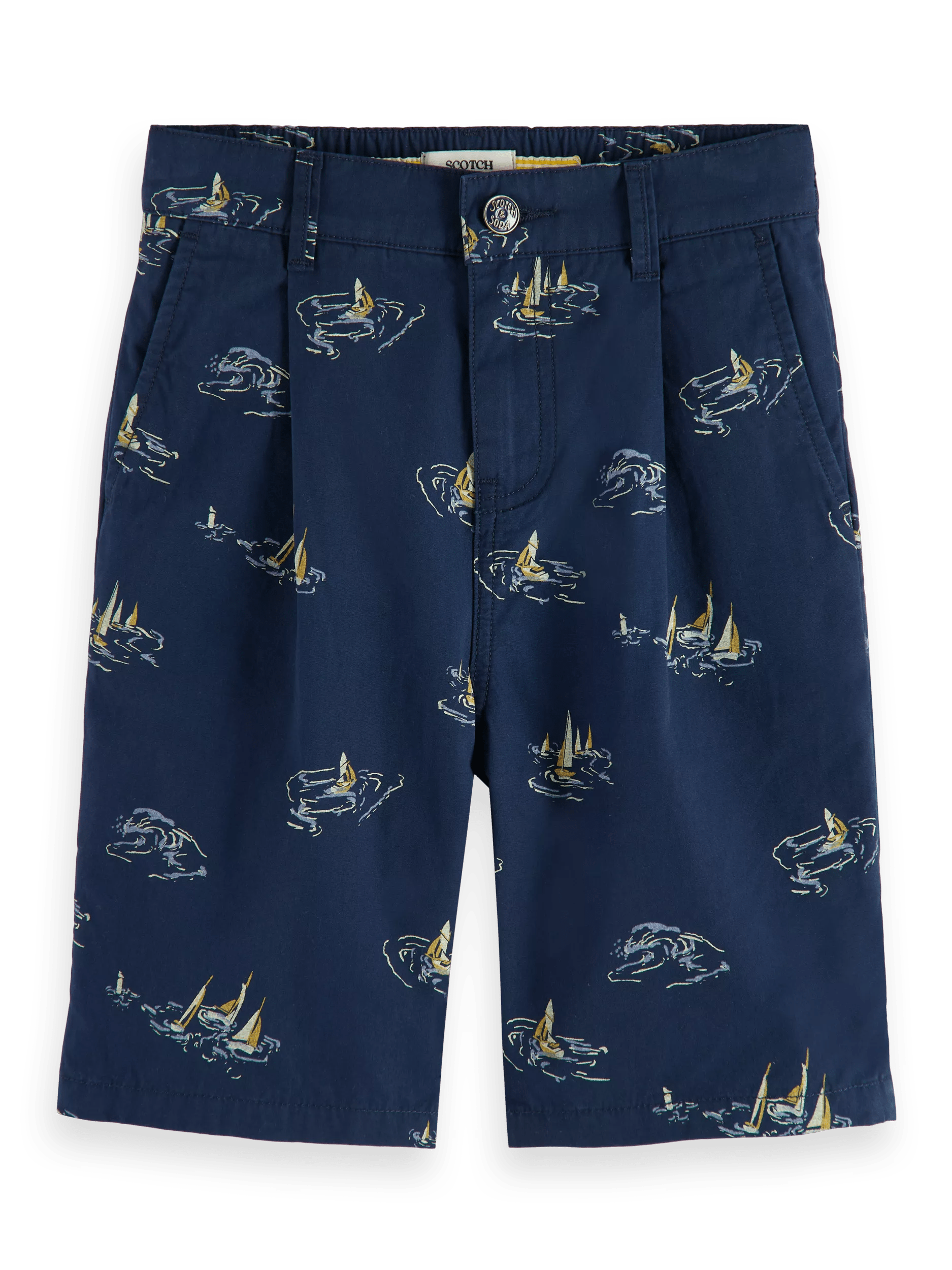 Scotch & Soda Mid length - all-over printed chino short FNT