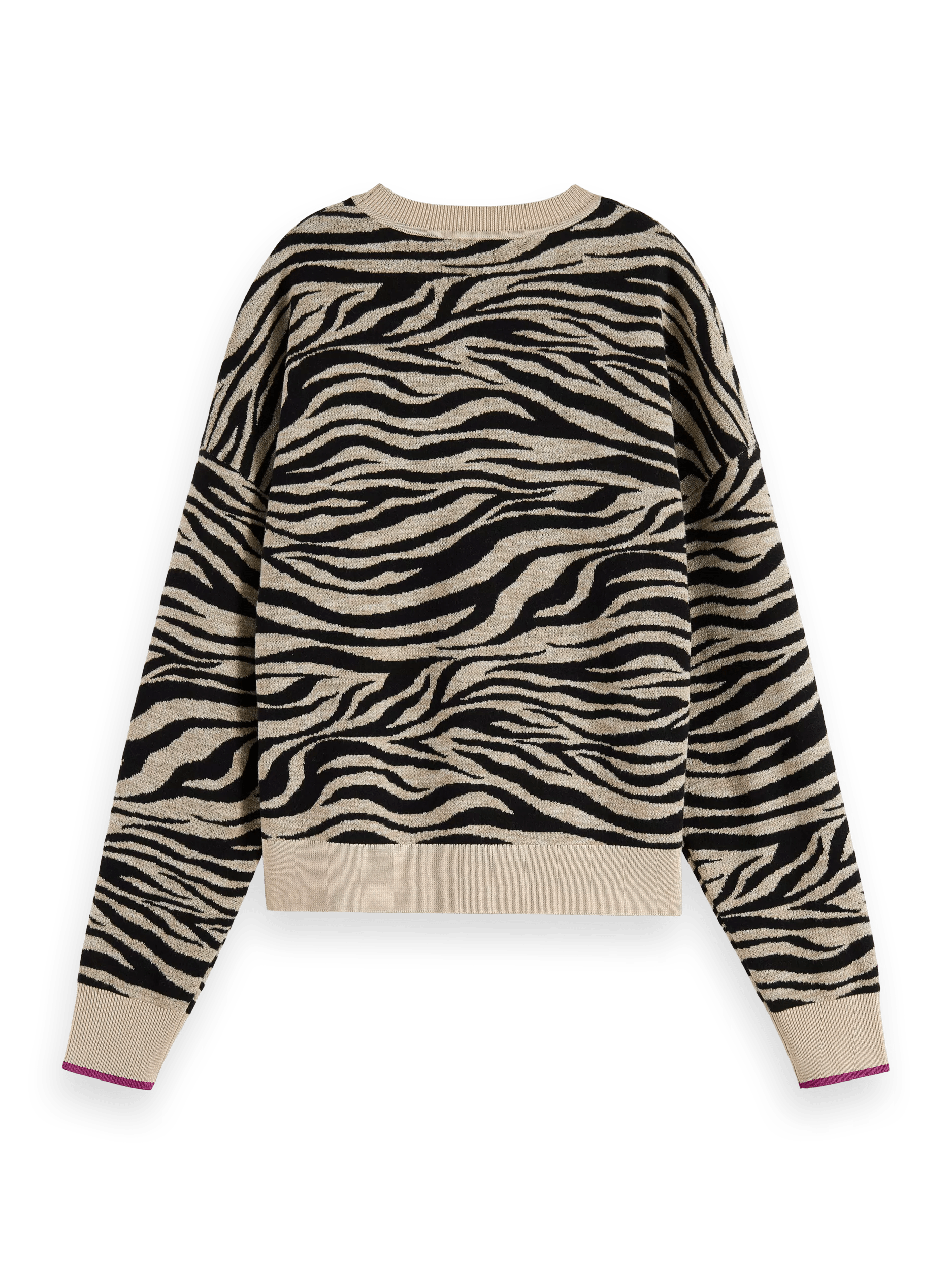 Scotch & Soda Animal print jacquard sweater BCK