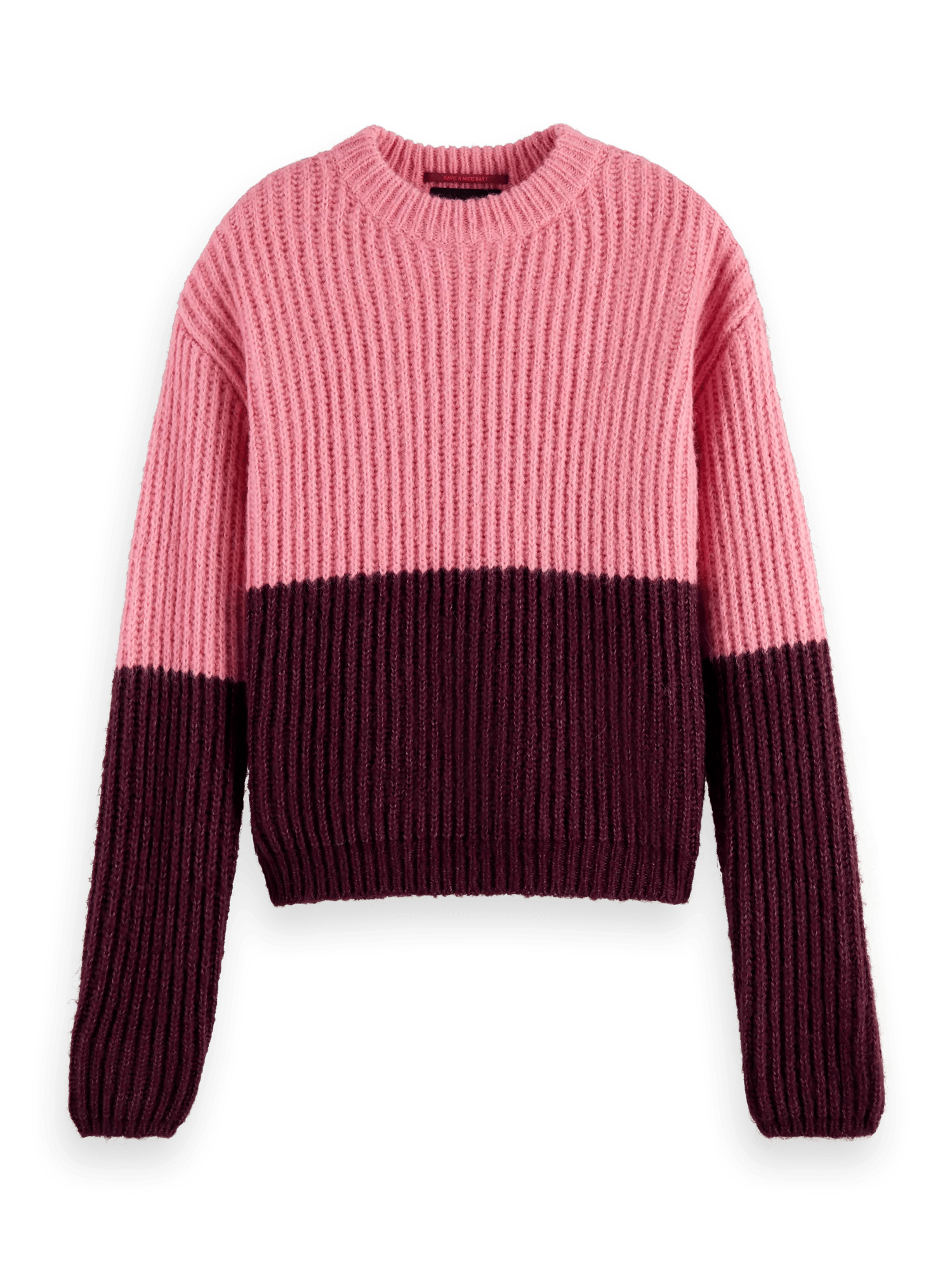 Scotch & Soda Chunky knit colour-blocked sweater FNT