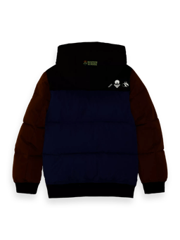 Scotch & Soda Hooded water-repellent puffer jacket DTL