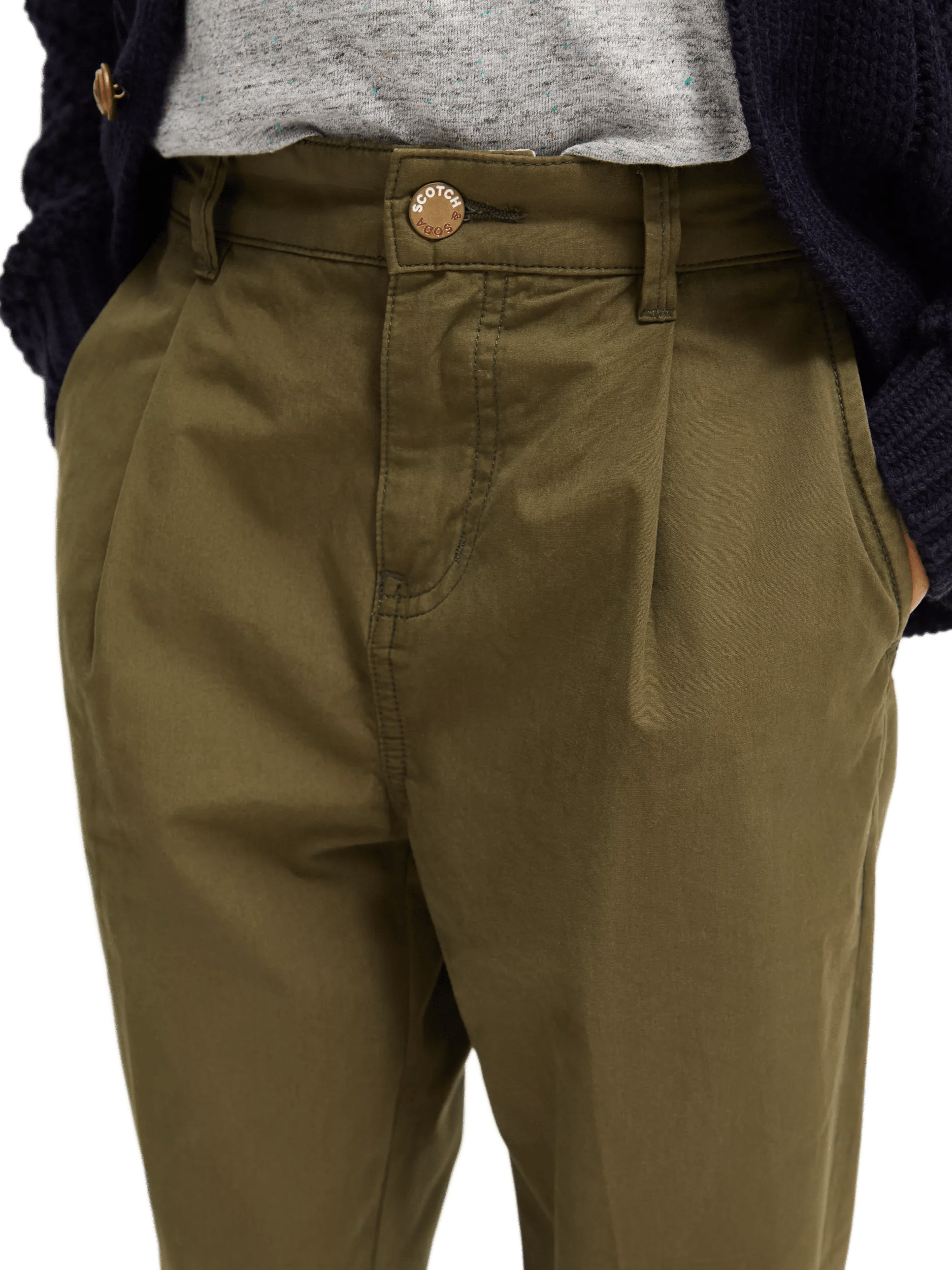Scotch & Soda Loose-tapered fit pleated chino NHD-DTL1