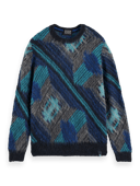 Scotch & Soda Multi-coloured panelled jacquard sweater NHD-CRP