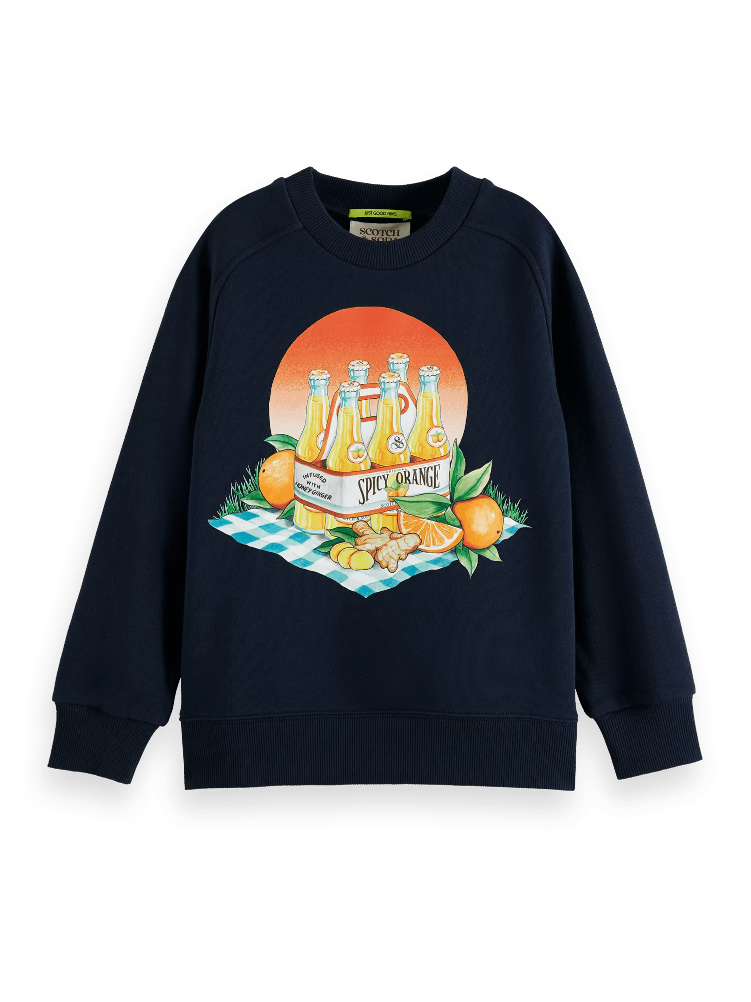 Scotch & Soda Crewneck artwork sweatshirt contains Organic Cotton FNT