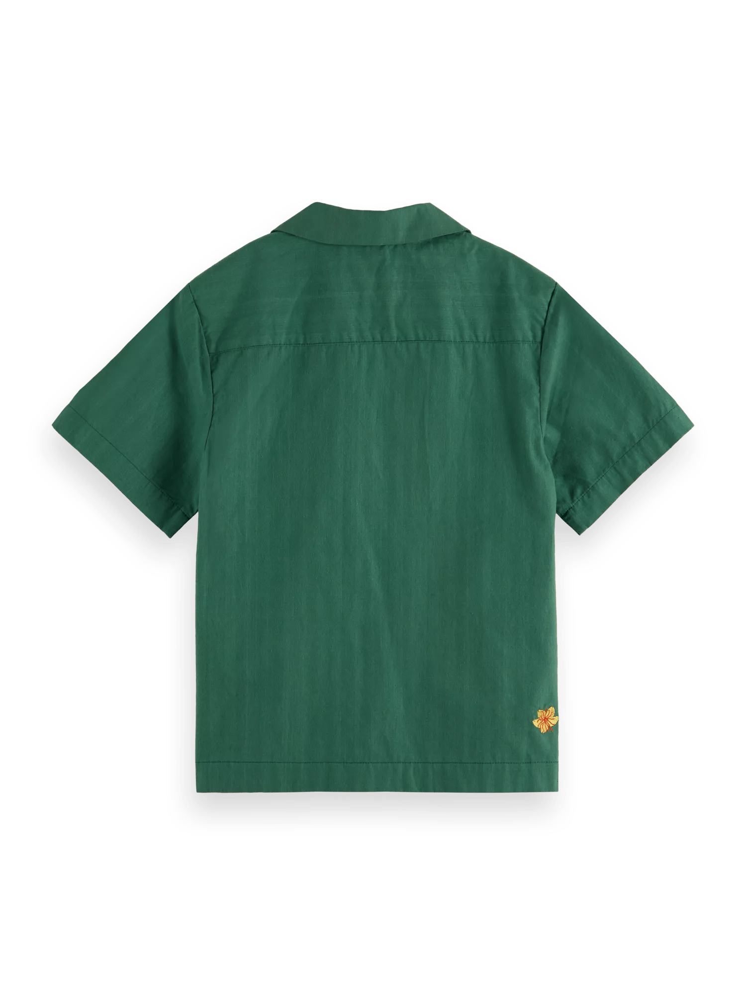 Scotch & Soda Short-sleeved embroidered camp shirt BCK