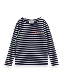 Scotch & Soda Relaxed fit yarn-dyed striped long-sleeved T-shirt MDL-CRP