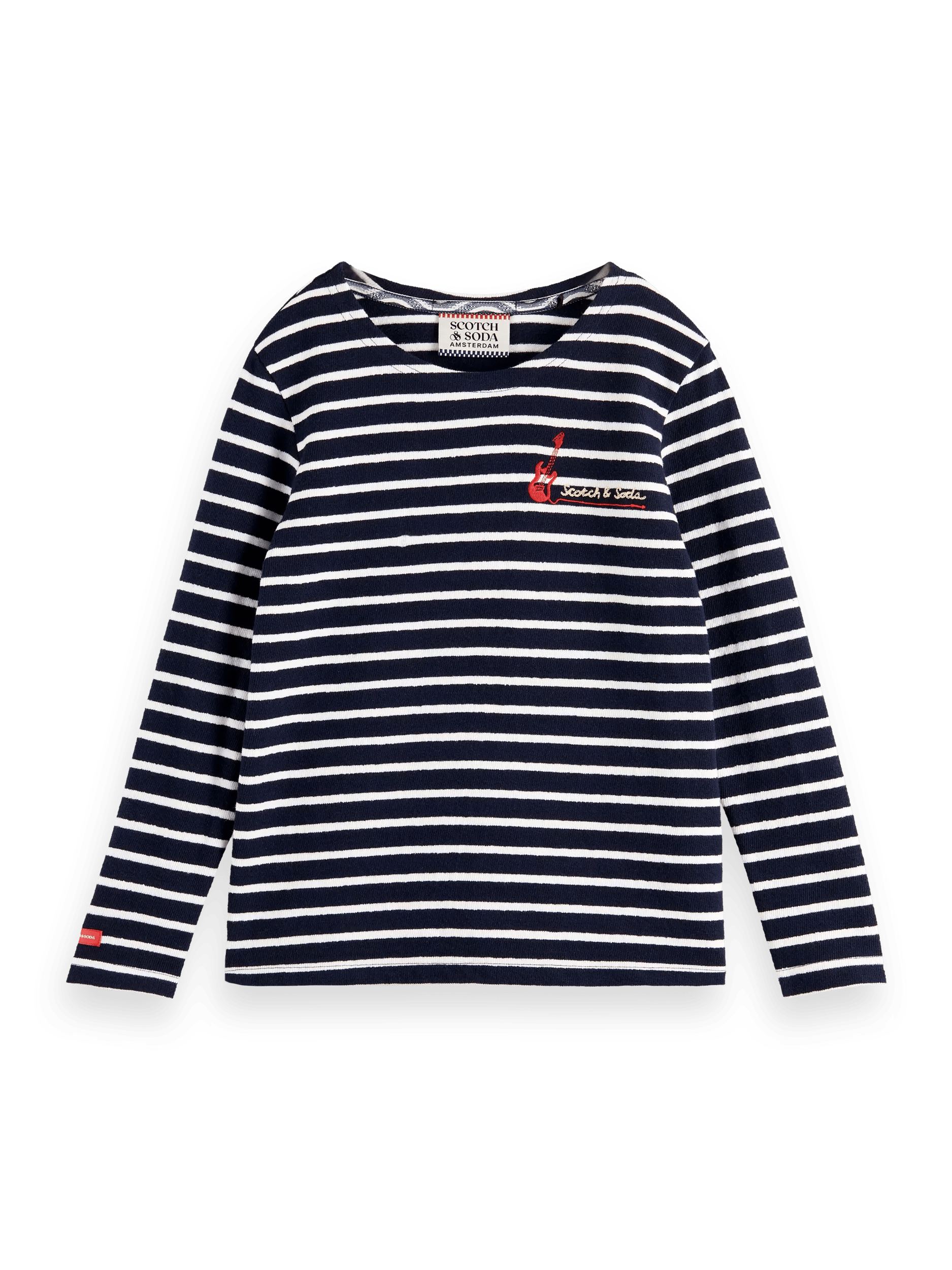 Scotch & Soda Relaxed fit yarn-dyed striped long-sleeved T-shirt FNT