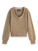 Scotch & Soda Slim fit V-neck puffed sleeve sweater NHD-CRP