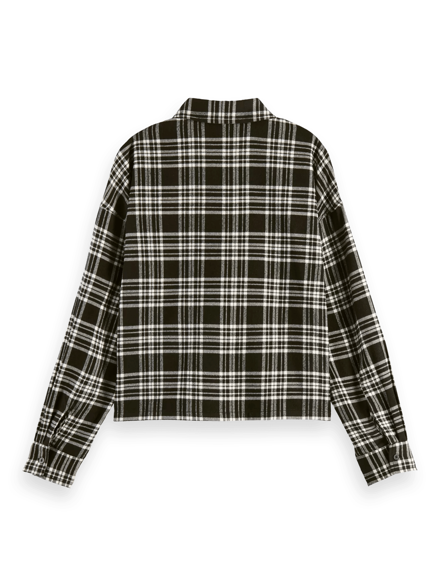 Scotch & Soda Boxy geruite blouse van flanel BCK