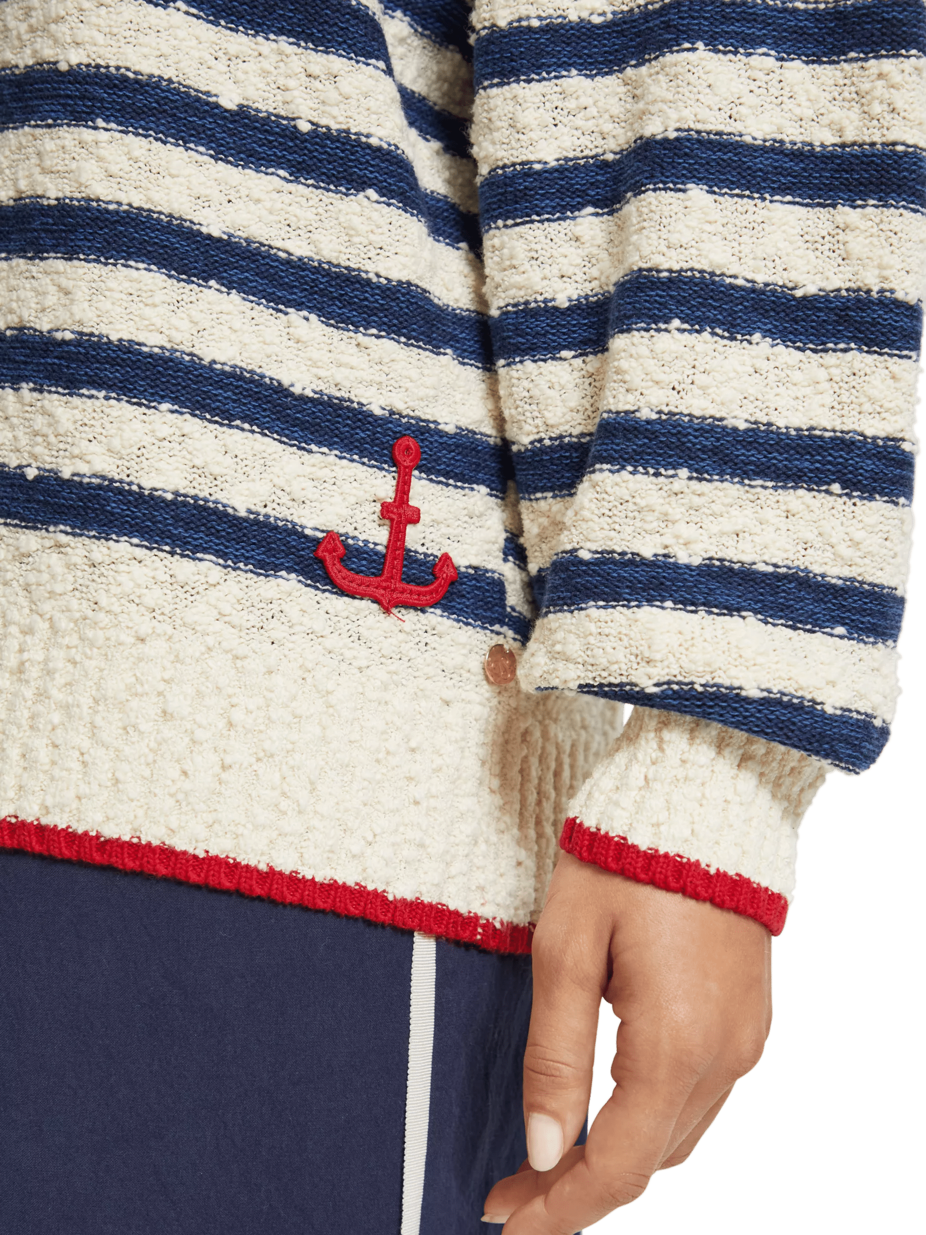 Scotch & Soda Breton striped oversized pullover sweater MDL-DTL1