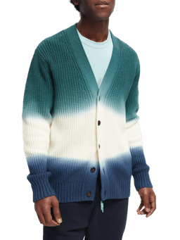 Scotch & Soda Tie-dye rib knit cardigan NHD-CRP