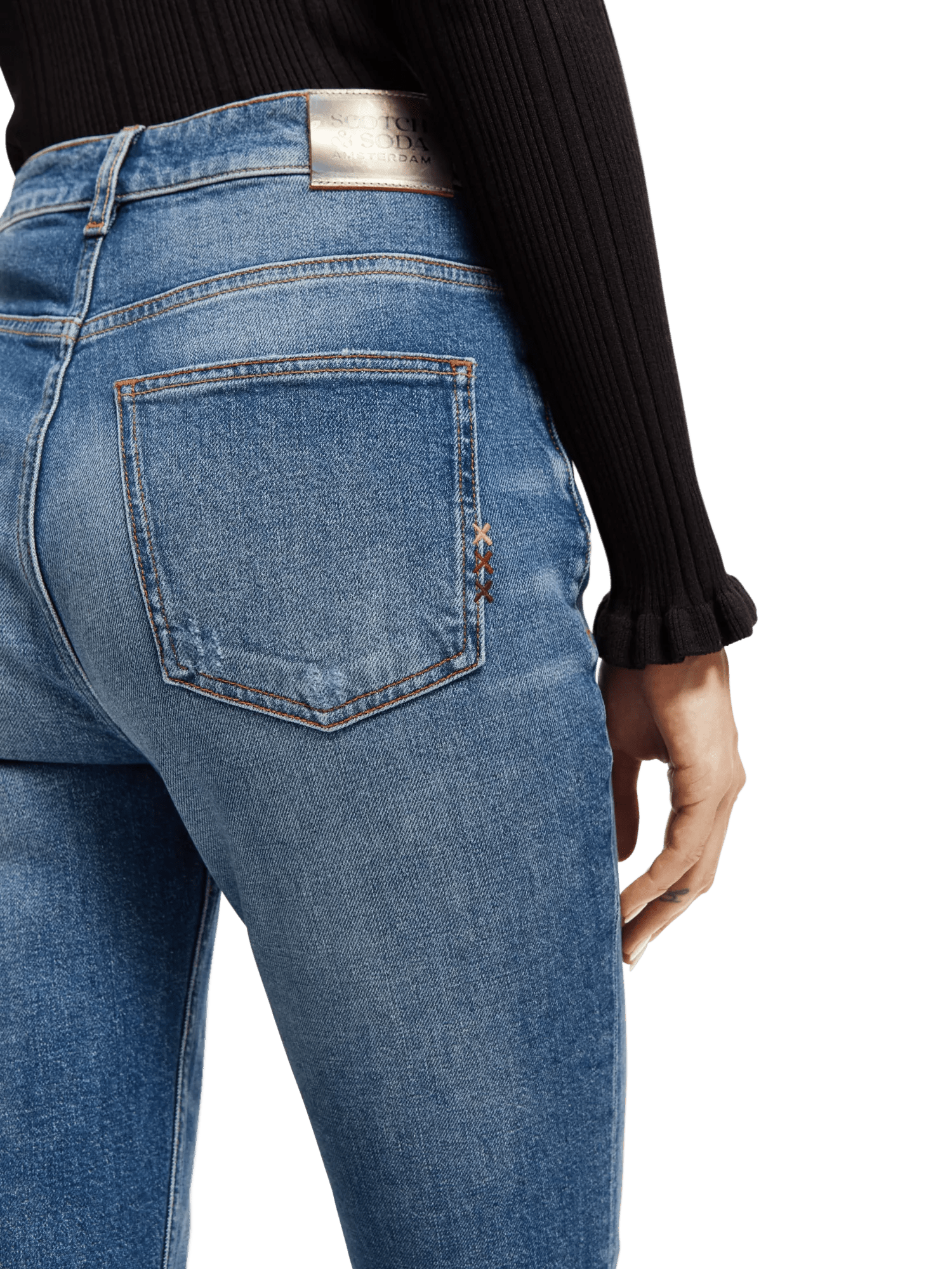 Scotch & Soda The Line Jeans im High-Rise Skinny Fit aus Bio-Baumwolle NHD-DTL1