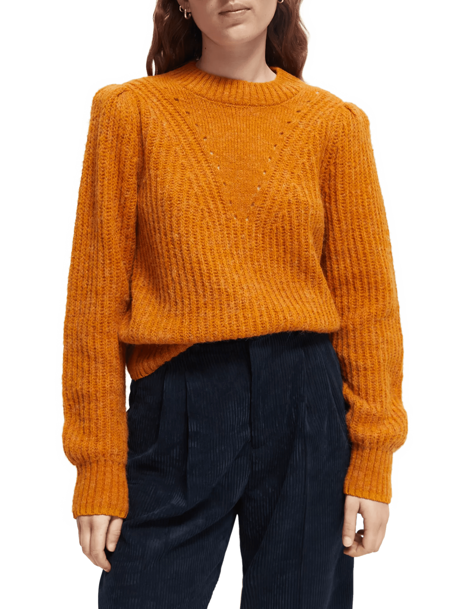 Scotch & Soda Fuzzy knitted puffy sleeve sweater NHD-CRP