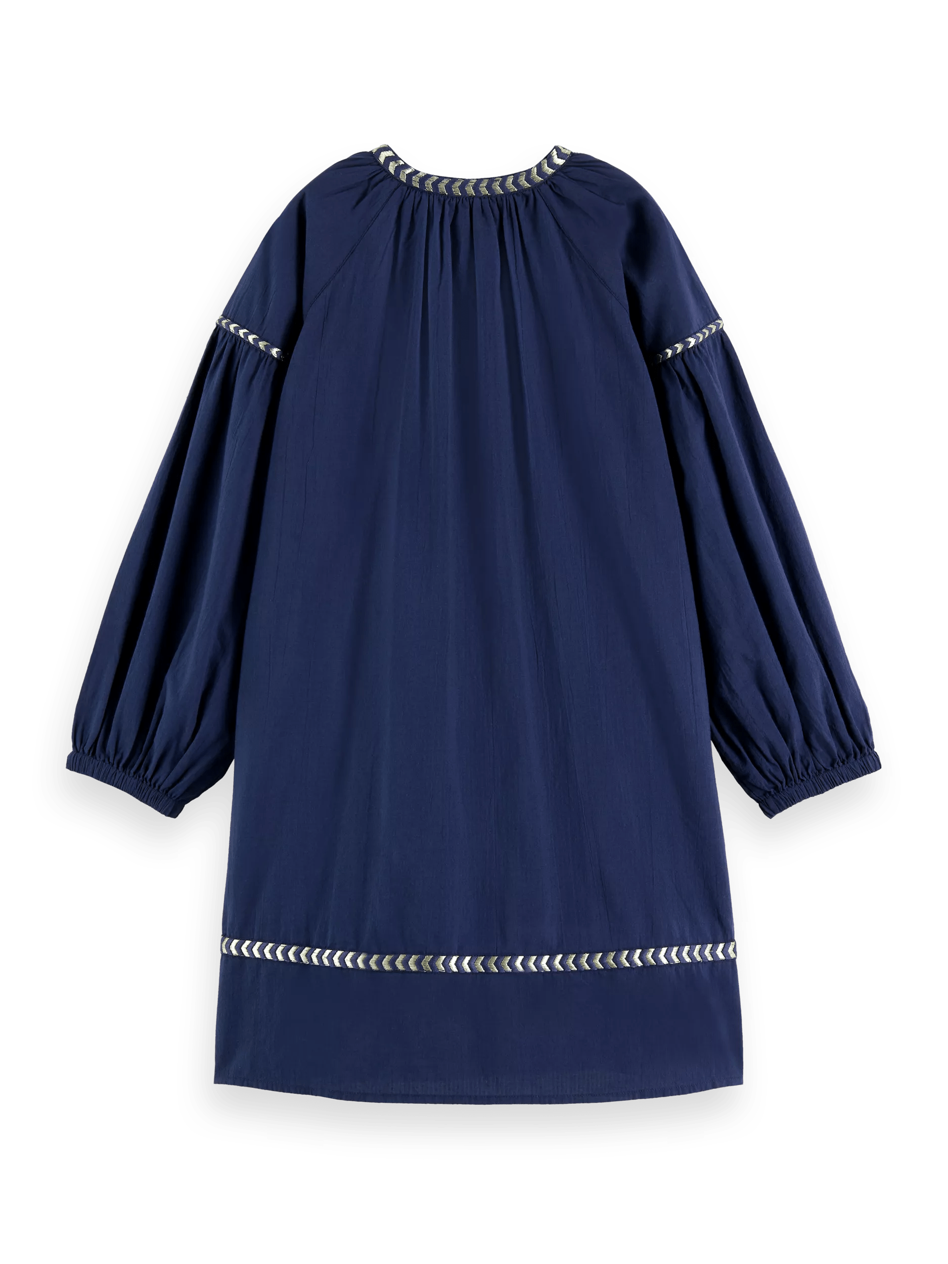 Scotch & Soda Mini-jurk met glinsterende borduursels en lange mouwen BCK