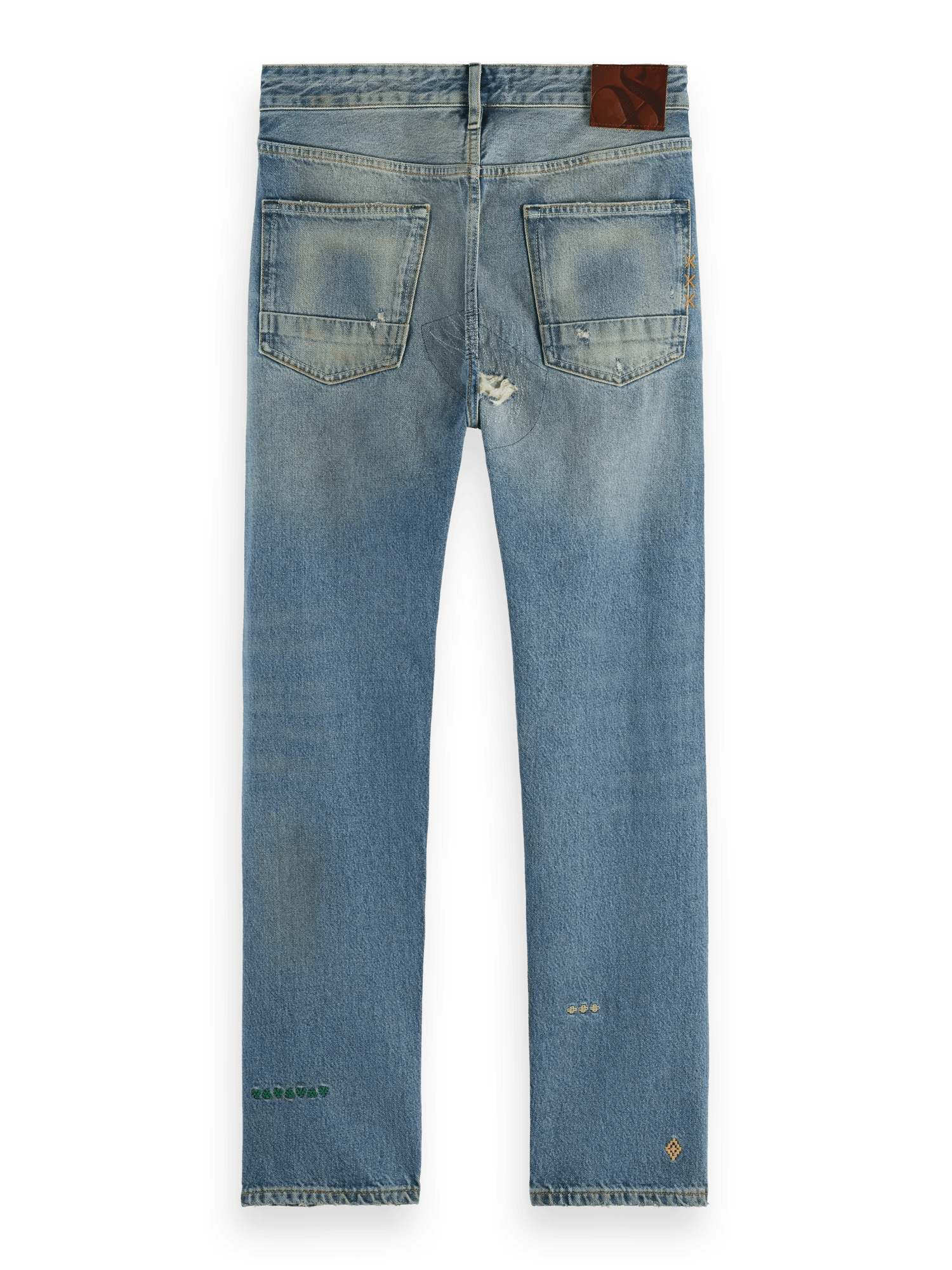 Scotch & Soda Ralston Regular Slim Fit Jeans aus hochwertigem Bio-Material – Space Race BCK