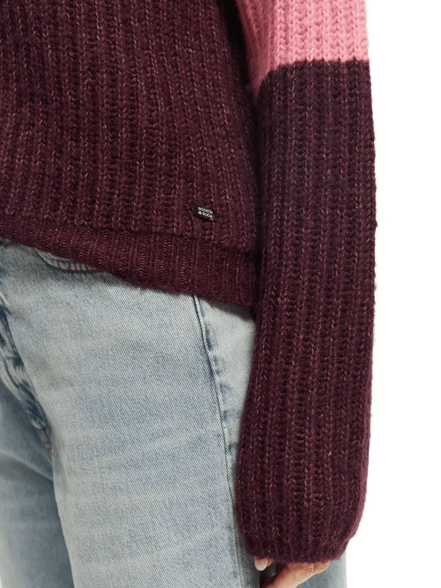 Scotch & Soda Chunky knit colour-blocked sweater NHD-DTL1