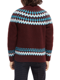 Scotch & Soda Intarsia knitted crewneck sweater NHD-BCK
