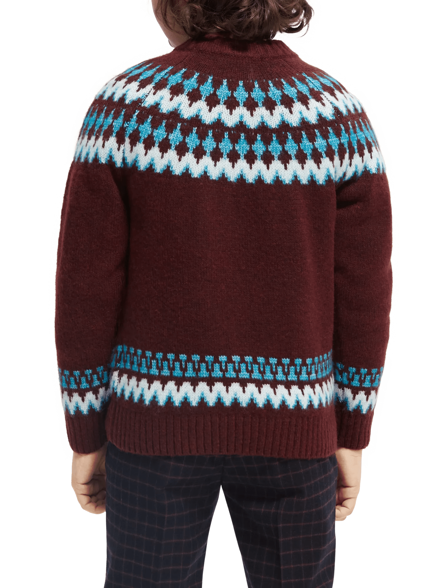 Scotch & Soda Intarsia knitted crewneck sweater NHD-BCK