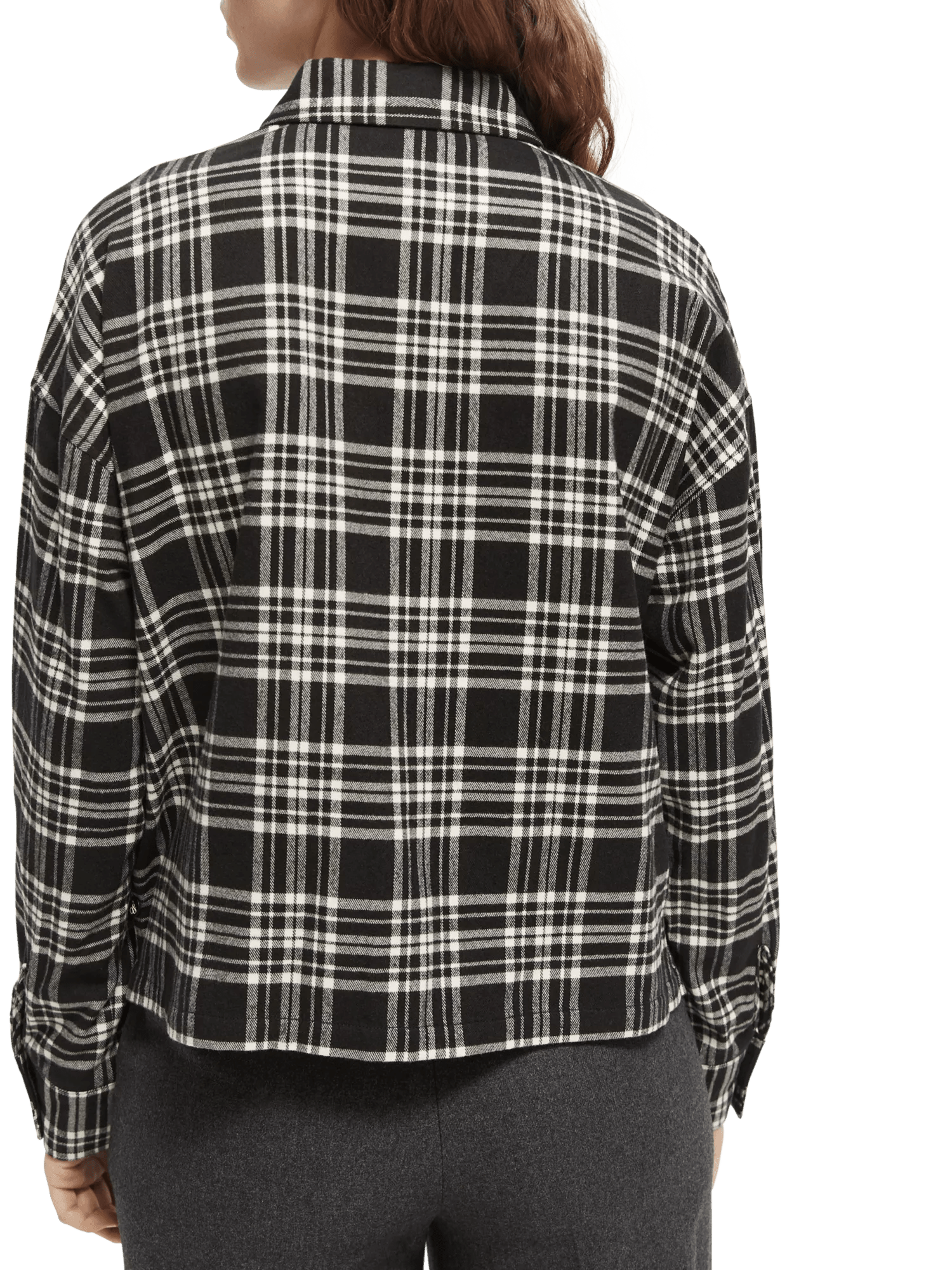 Scotch & Soda Boxy geruite blouse van flanel NHD-BCK