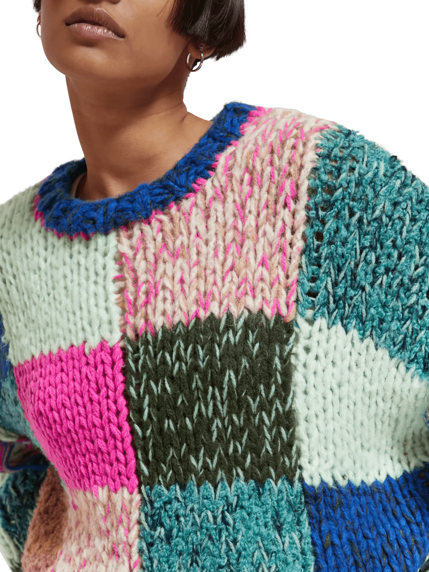 Scotch & Soda Multicolour hand-knit sweater MDL-DTL2