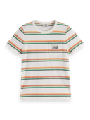Scotch & Soda T-shirt regular fit tissé-teint à rayures en coton bio FNT