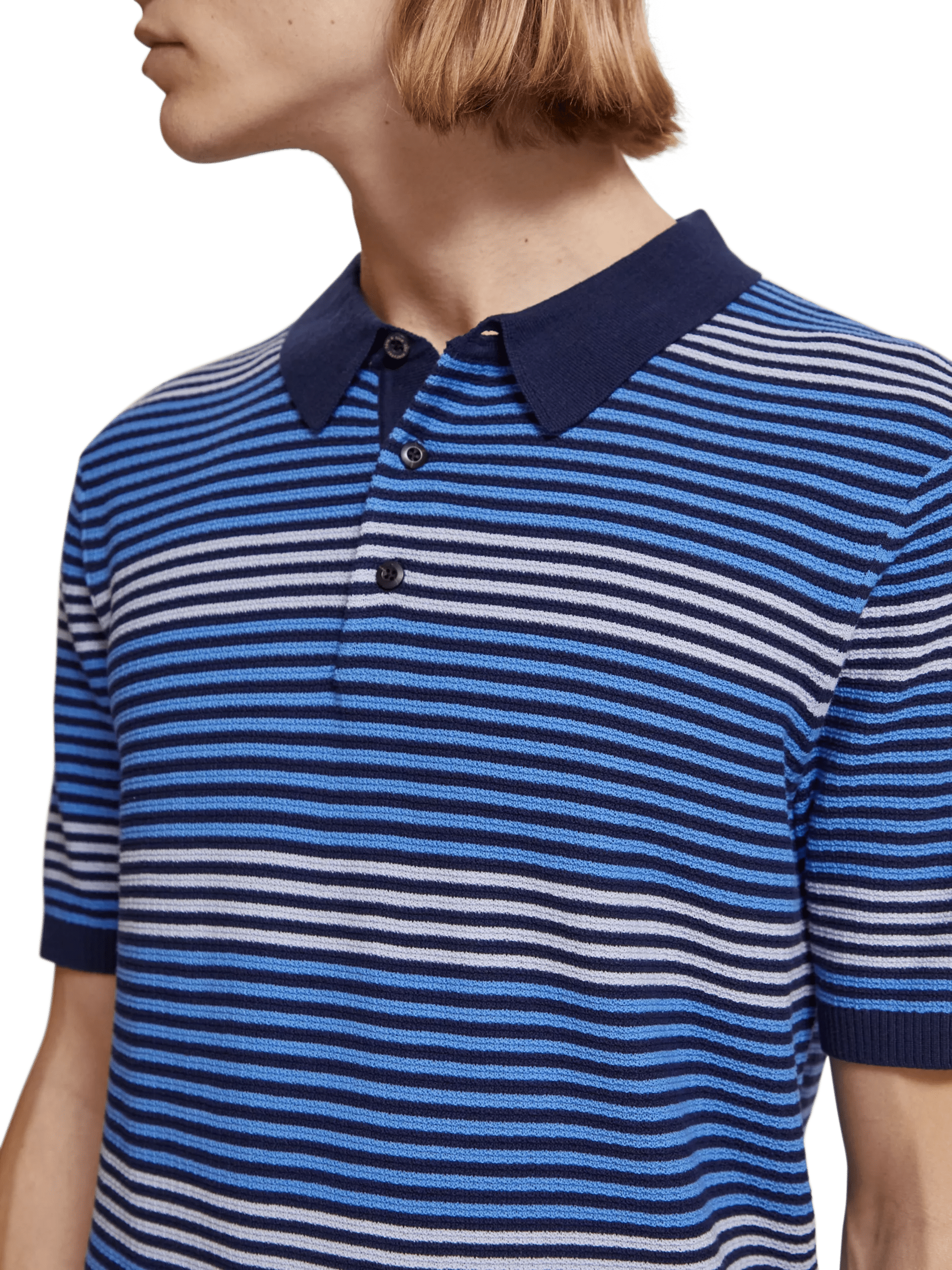 Scotch & Soda Striped knitted polo MDL-DTL1