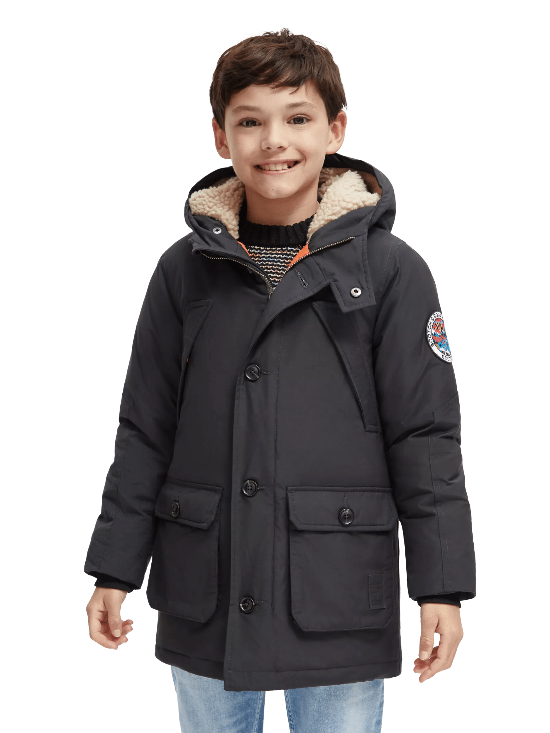 Scotch & Soda Longer length water repellent jacket with Repreve� filling MDL-DTL2