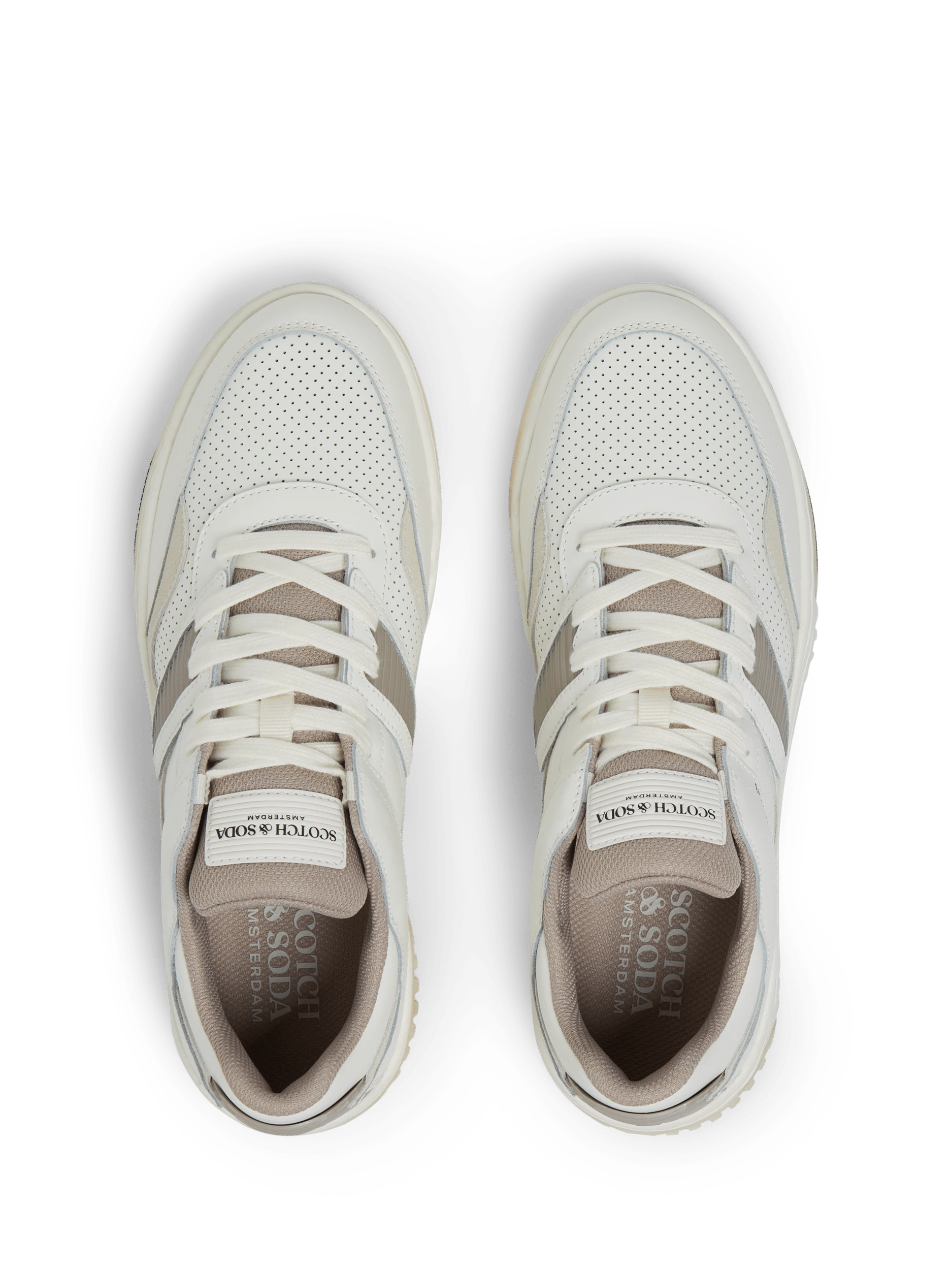 Scotch & Soda New Cup leather & suede sneaker TOP