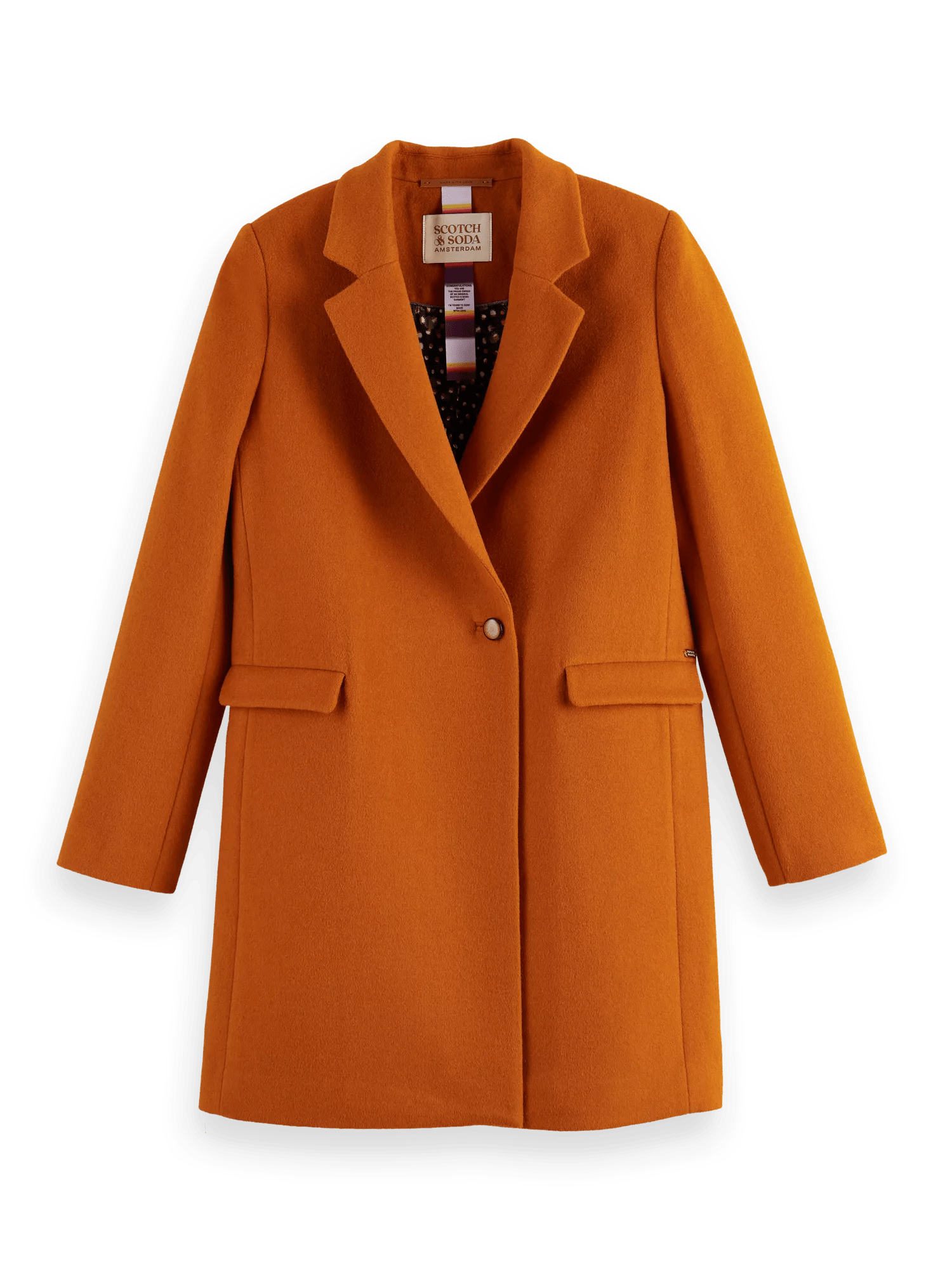 Scotch & Soda Einreihiger Mantel aus Wollmischung FNT