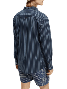 Scotch & Soda Regular-Fit Organic Cotton Striped Oxford Shirt NHD-BCK