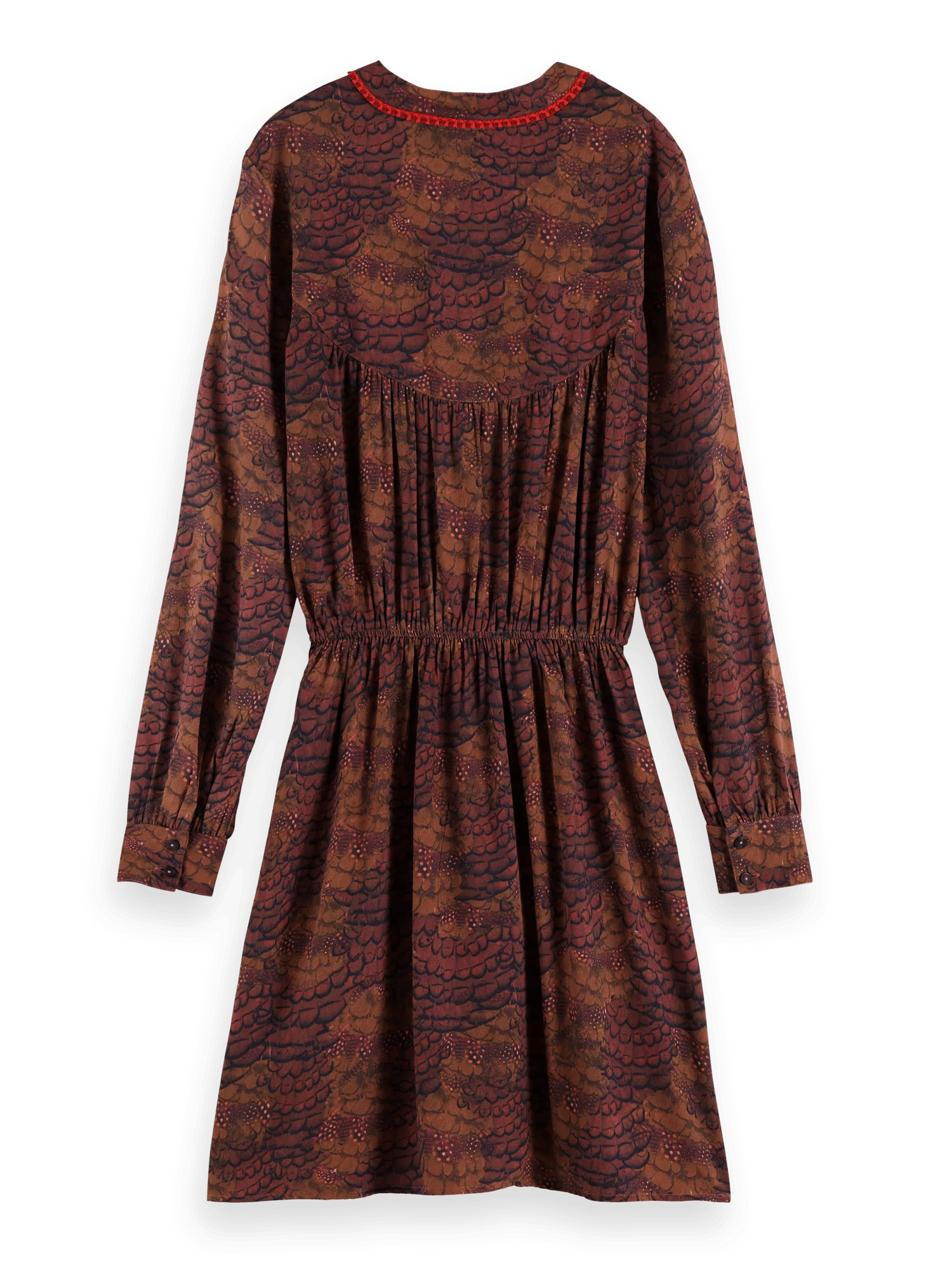 Scotch & Soda Mini-jurk met lange mouwen en V-hals BCK