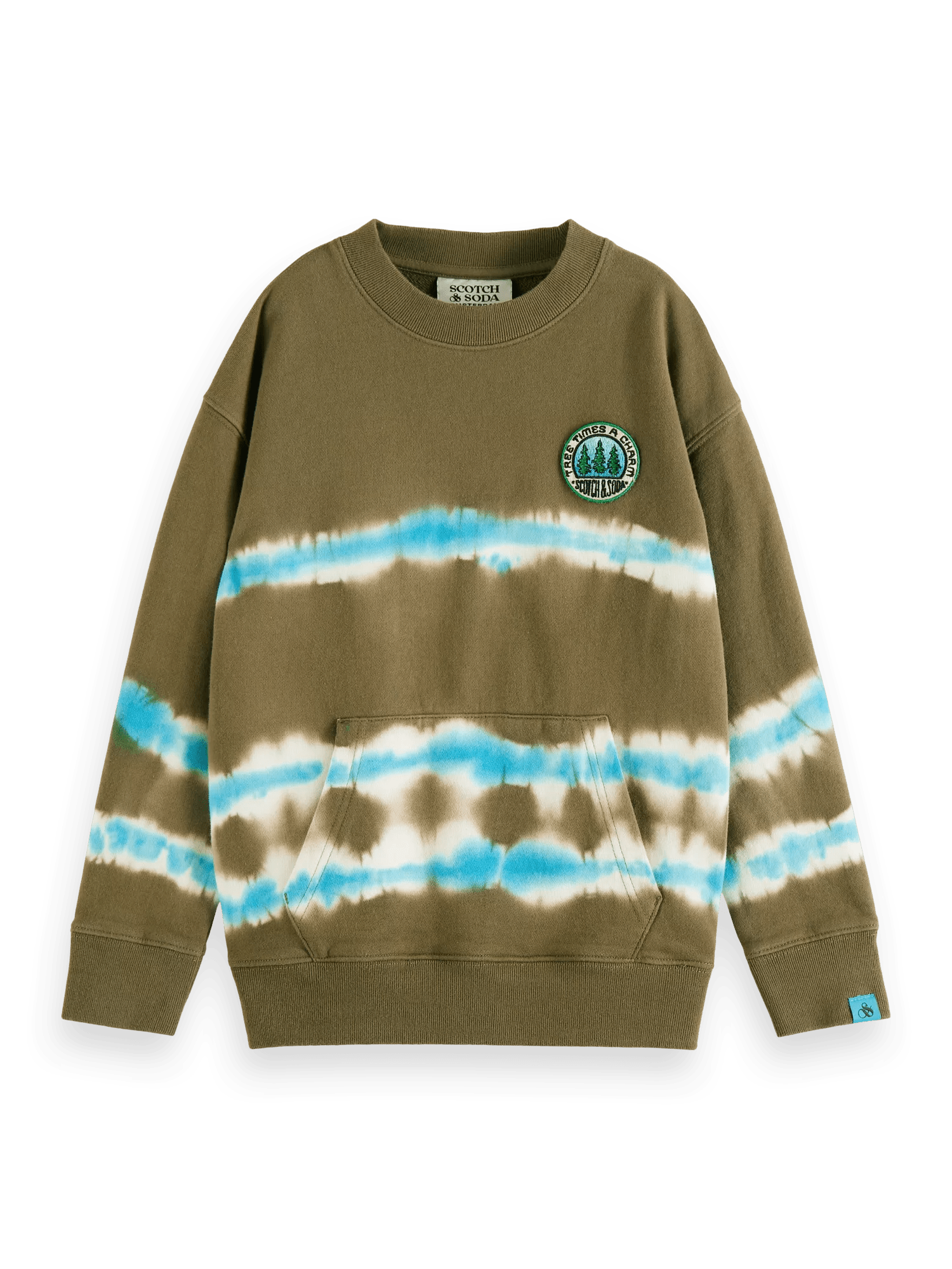Scotch & Soda Sweatshirt aus Baumwolle mit Rundhalsausschnitt und „Tie-Dye“-Effekt FNT