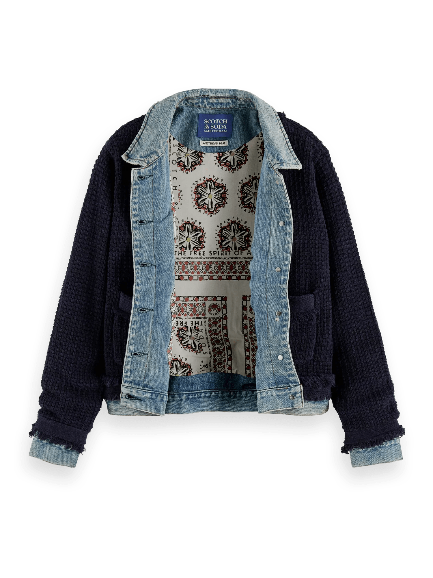 Denim tweed jacket