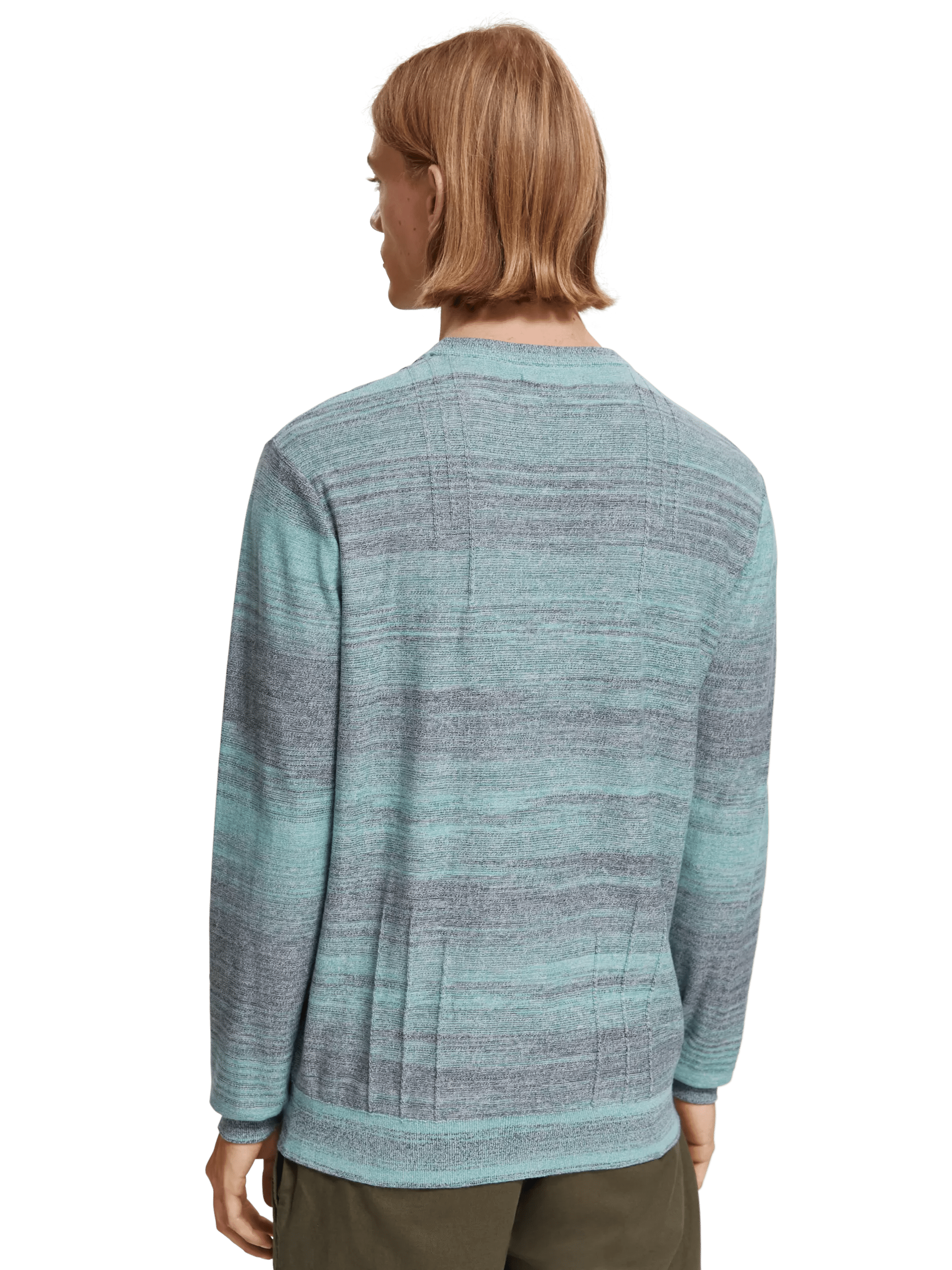 Scotch & Soda Gradient crewneck sweater with reverse details MDL-BCK