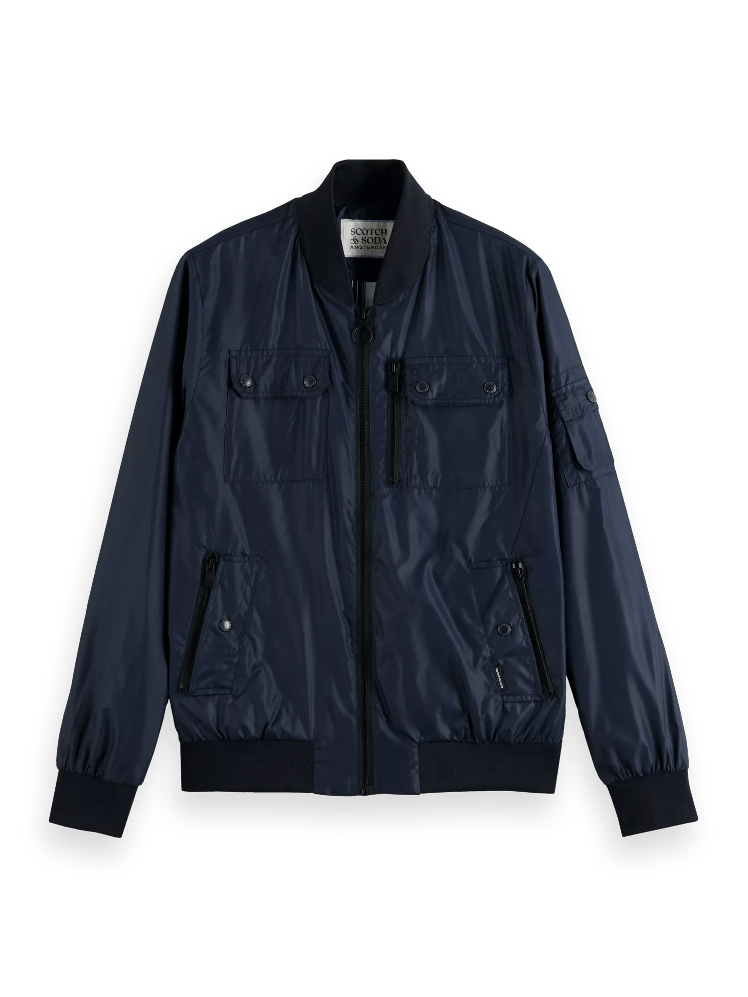 Pocketed bomber jacket
