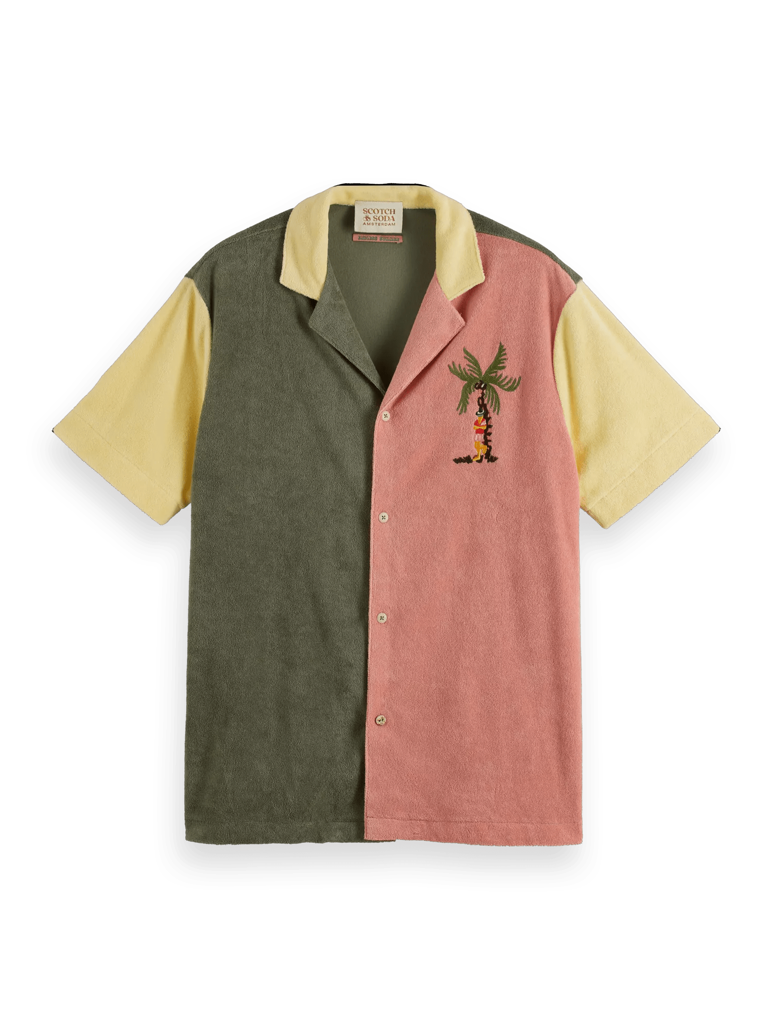 Scotch & Soda Toweling shirt with embroidery at chest FNT