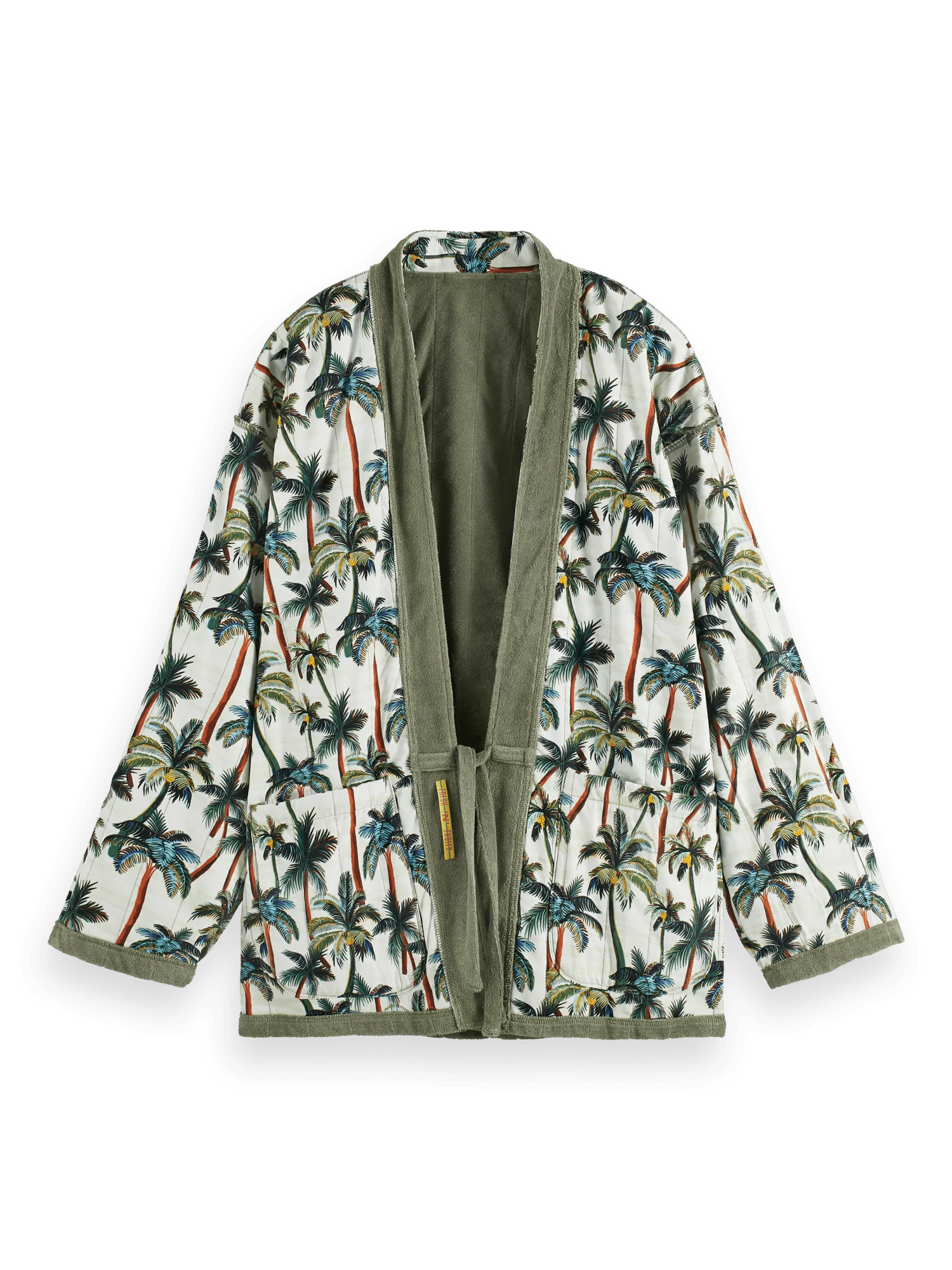 Scotch & Soda Reversible kimono in solid terry and printed cotton RVB