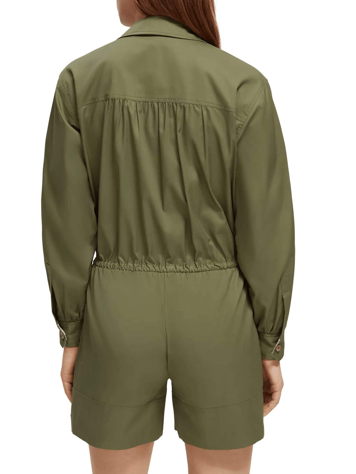 Scotch & Soda Short military jumpsuit in organic cotton NHD-BCK