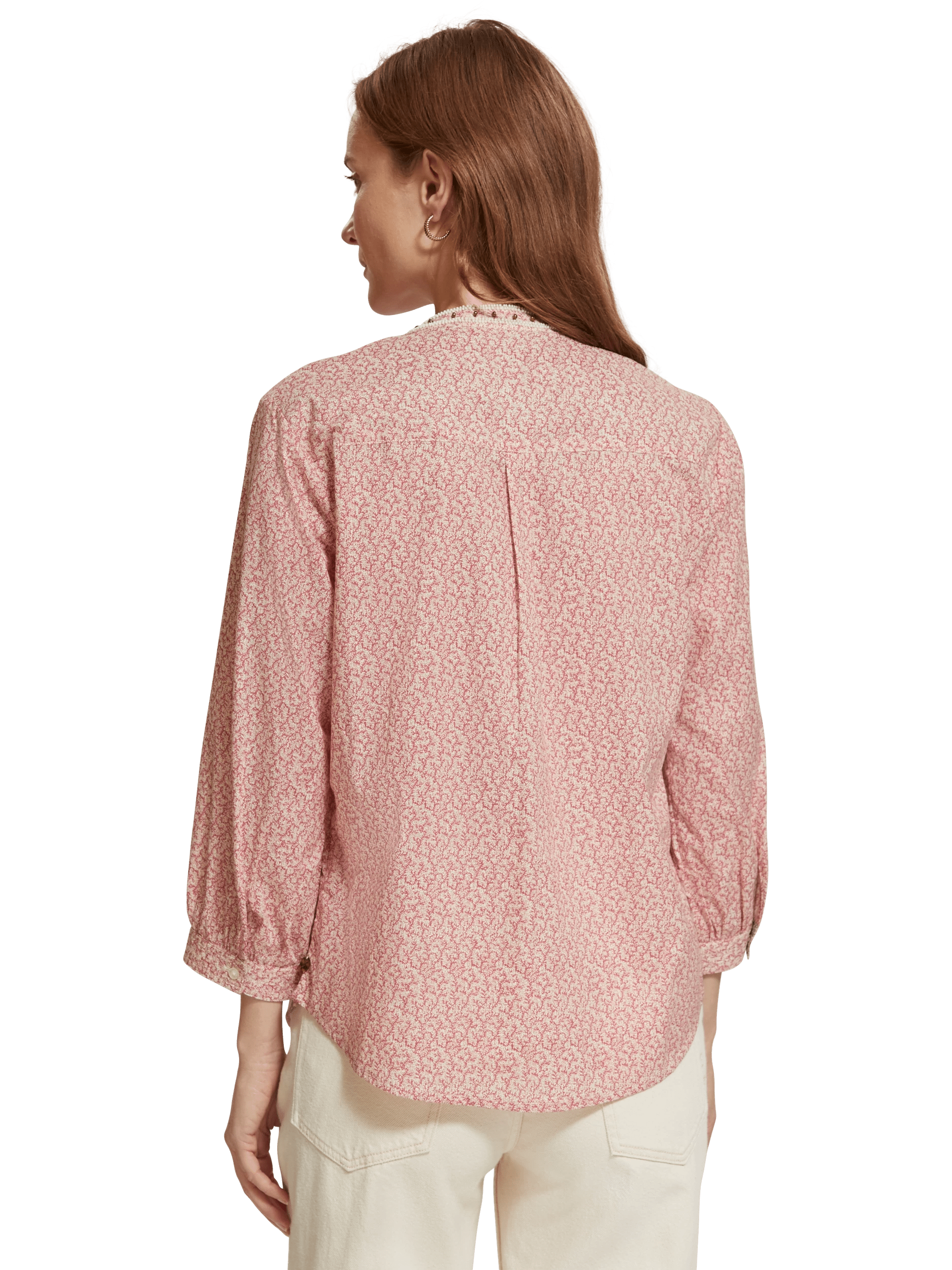 Scotch & Soda ¾ sleeves printed blouse MDL-BCK