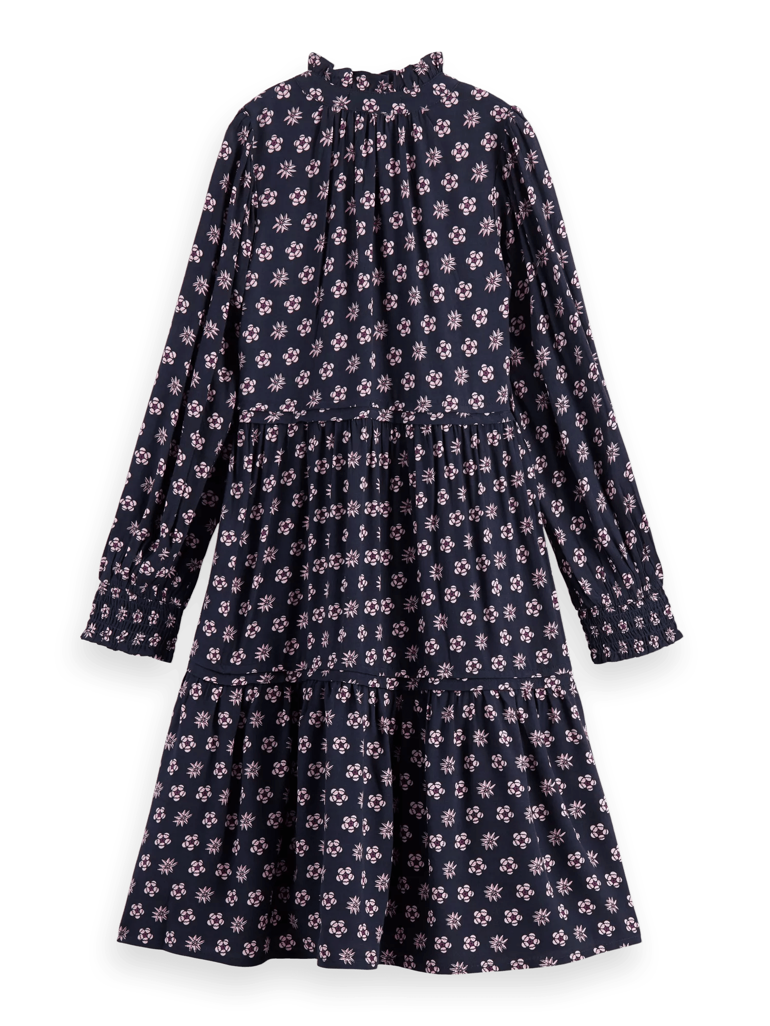 Scotch & Soda Long-sleeved all-over printed dress BCK