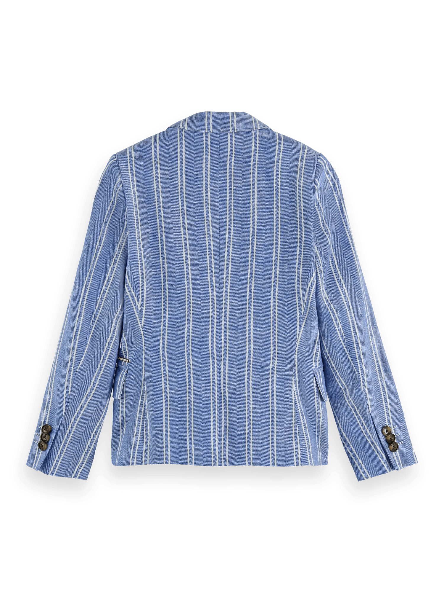 Scotch & Soda Striped cotton linen dressed blazer BCK