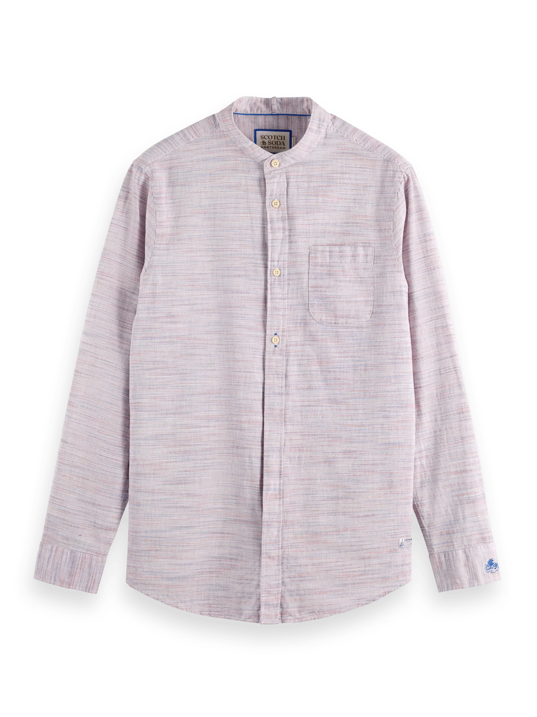 Scotch & Soda Melange buttoned shirt with sleeve adjustment DTL1