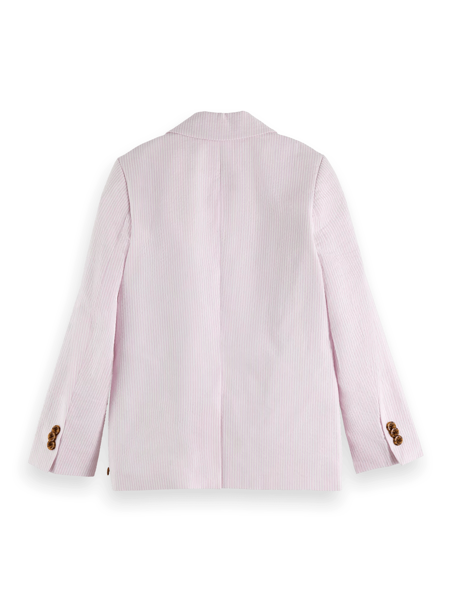 Scotch & Soda Striped single-breasted seersucker blazer BCK