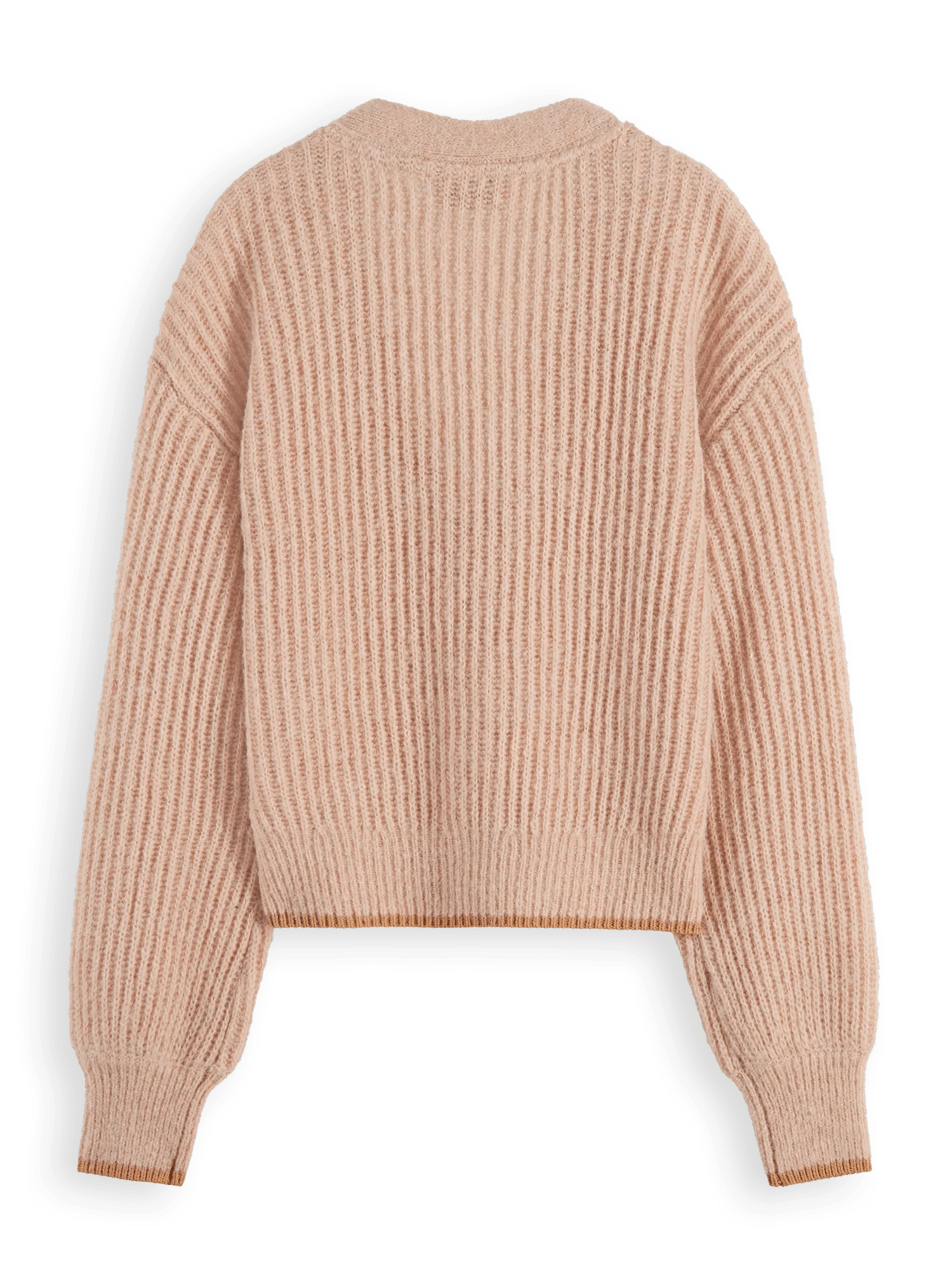 Scotch & Soda Fuzzy boxy-fit knitted cardigan BCK