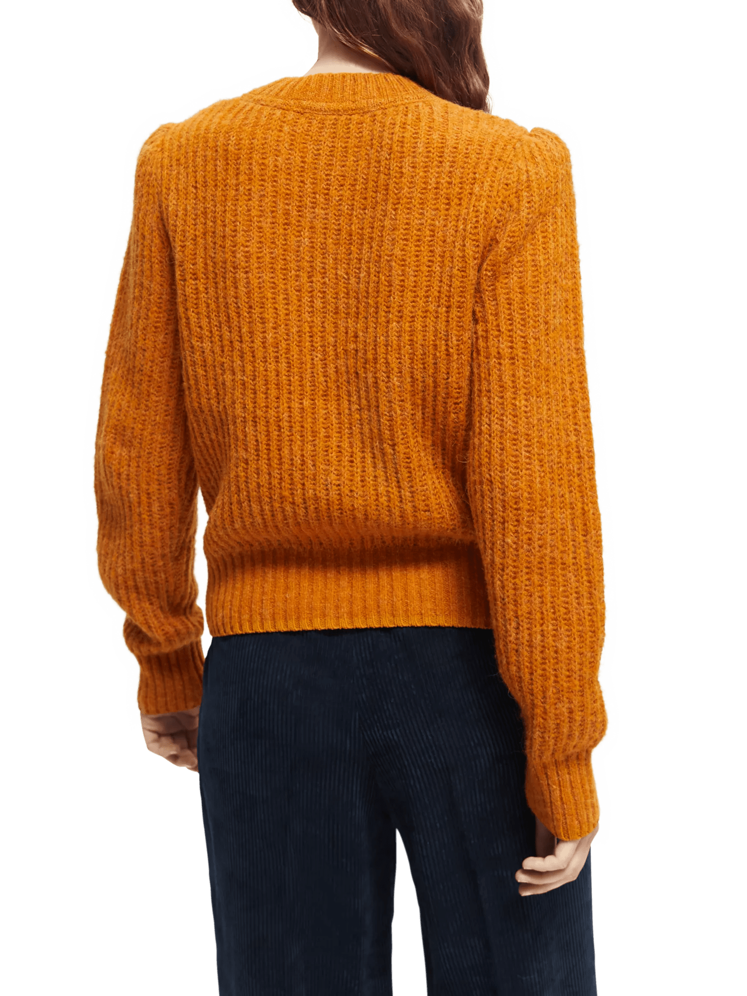 Scotch & Soda Fuzzy knitted puffy sleeve sweater NHD-BCK